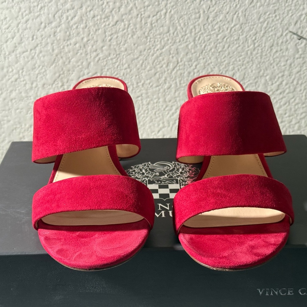 Vince Camuto Franine Mules with Suede Finish